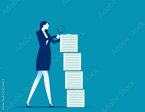 Cost and expense analysis for business. Income tax on long invoice receipt paper