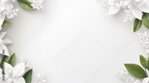 nature background abstract white frame in the leaves
