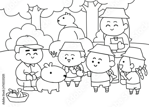 Kids go to the zoo.