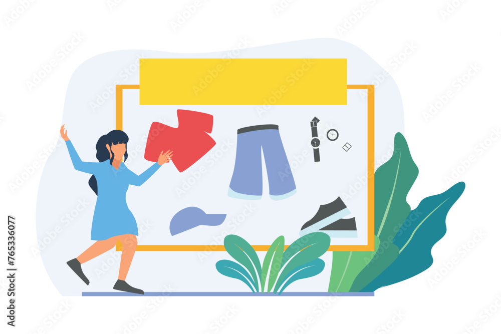 Fashion Designer Flat Design Illustration Fashion Designer Flat Design Illustration