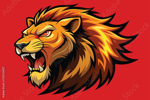 angry-lion-roaring-head-vector-illustration .eps