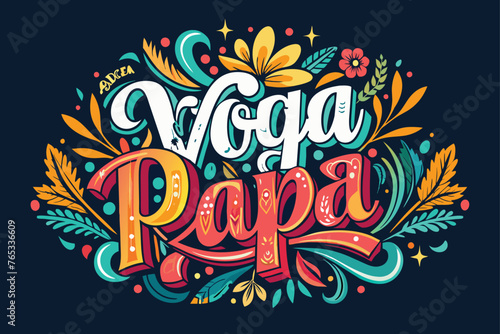 A-t-shirt-design-with-saying-yoga-papa vector.eps