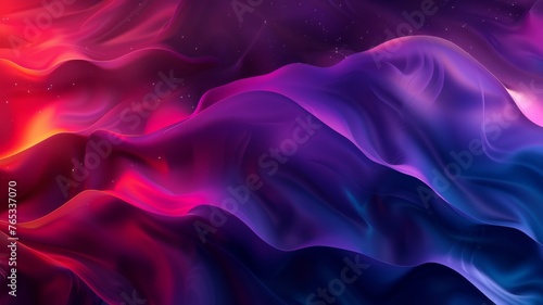 Purple and pink waves with a celestial feel - Smooth waves of purple and pink hues undulate in a pattern reminiscent of celestial movements
