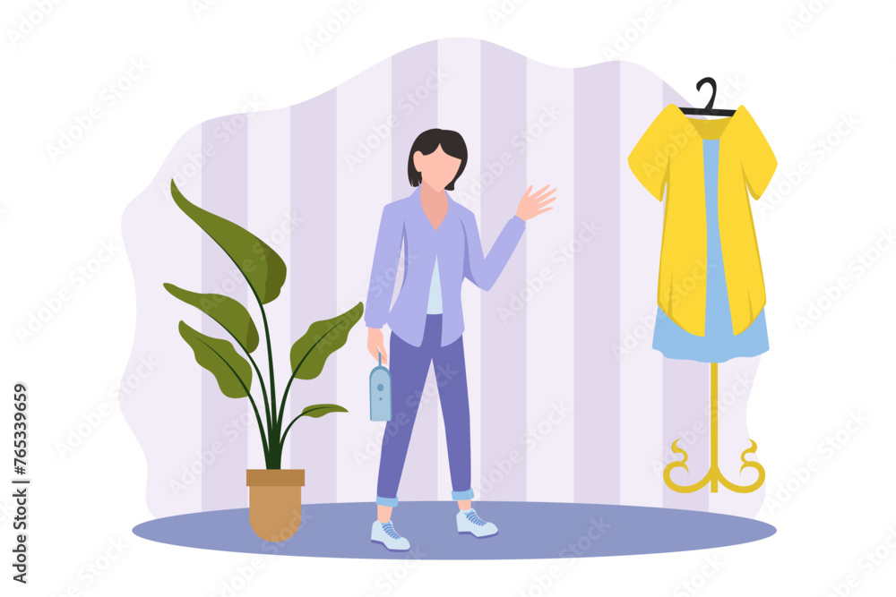 Fashion Designer Flat Design Illustration Fashion Designer Flat Design Illustration