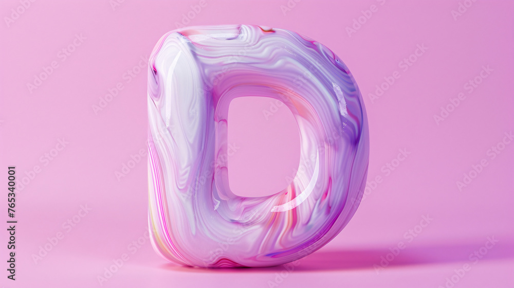 3D rendering letter D, 3d style decorated capital letter D 3D rendering letter D, 3d style decorated capital letter D