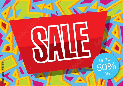 sale banner layout design vector illustration