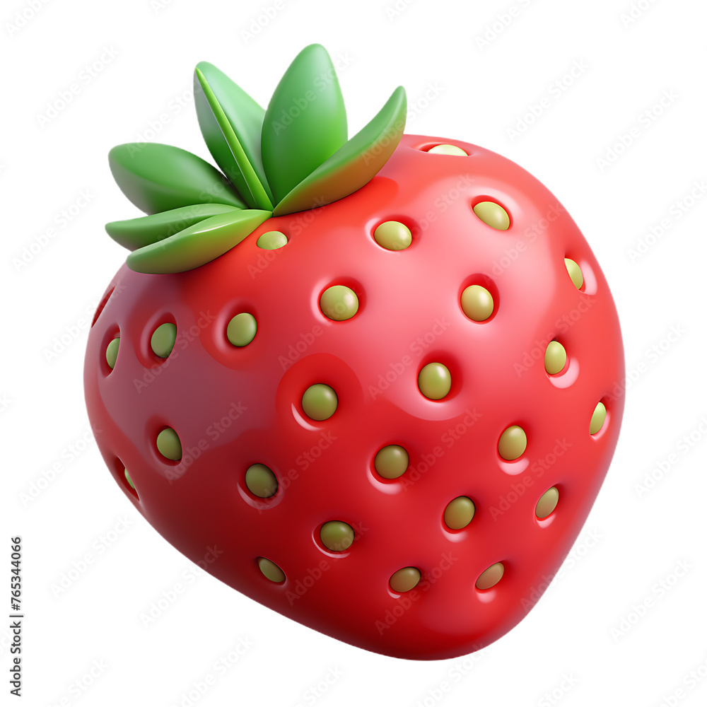 3d fly realistic isolated strawberry fruit icon 3d fly realistic isolated strawberry fruit icon