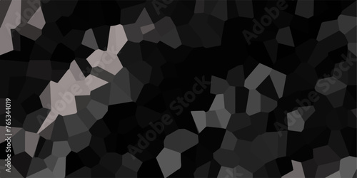 Multicolor Broken Stained-Glass Background with White lines. Voronoi diagram background. Seamless pattern with 3d shapes vector Vintage Black concrete road texture background.