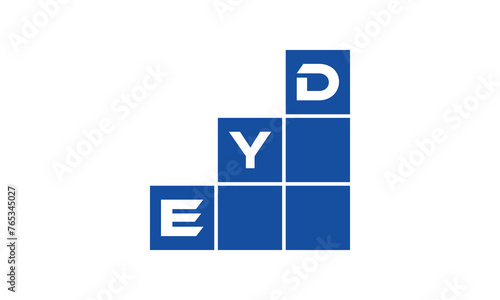 EYD initial letter financial logo design vector template. economics, growth, meter, range, profit, loan, graph, finance, benefits, economic, increase, arrow up, grade, grew up, topper, company, scale photo