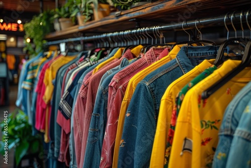 Wallpaper Mural Colorful jackets on display, showcasing diverse fashion styles and fabrics. Torontodigital.ca