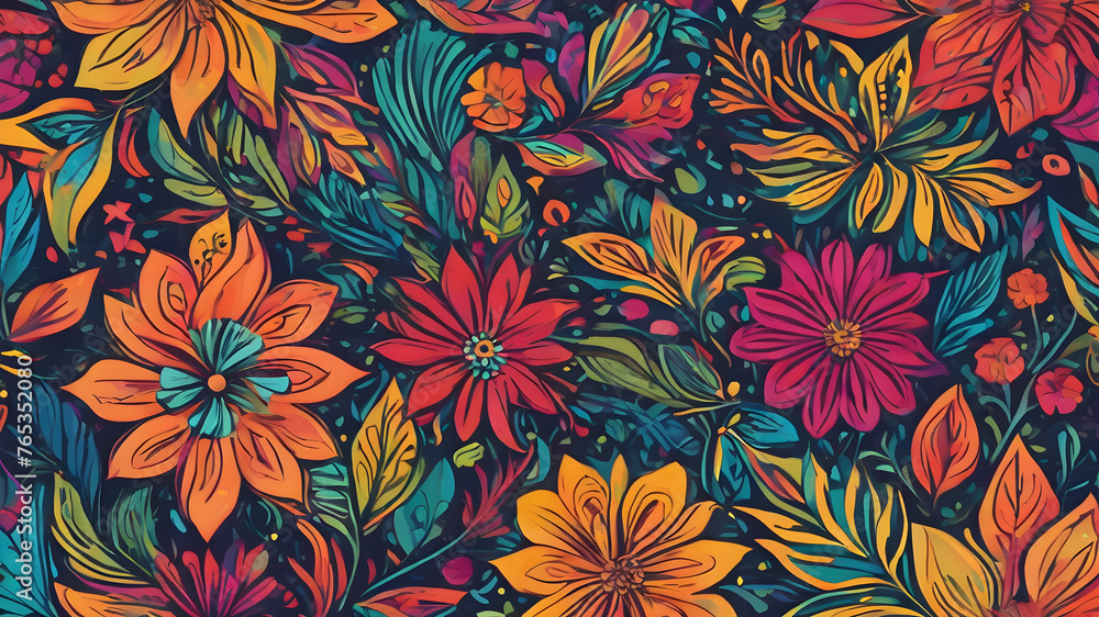 Obraz premium Abstract floral background elements for design. AI generated image. AI generated image