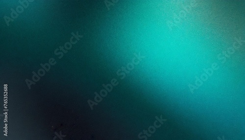 abstract background teal blue green black color gradient grainy texture dark technology web banner design copy space wide angle modern