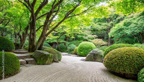 zen japanese garden background