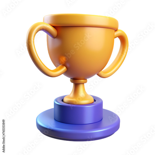 Wallpaper Mural champion cup icon winners trophy isolated on white background 3d render illustration Torontodigital.ca