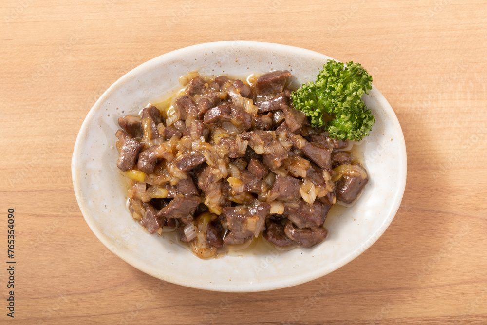 国産牛ハツ ネギ塩炒め 国産牛ハツ ネギ塩炒め