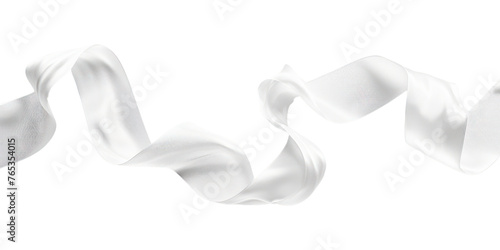 Ribbon made of a thin delicate medical mesh isolated on transparent png.