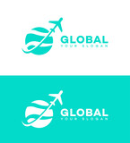 Global travel logo Icon Brand Identity Sign Symbol Template