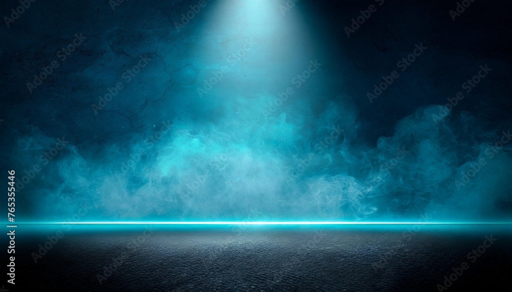 dark street asphalt abstract dark blue background empty dark scene neon light and spotlights with smoke float up the interior texture for display products illustration