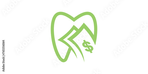 dental and money logo design, creative logo design, template, symbol, icon, idea.