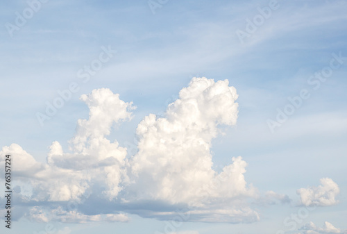 White clouds in the blue sky