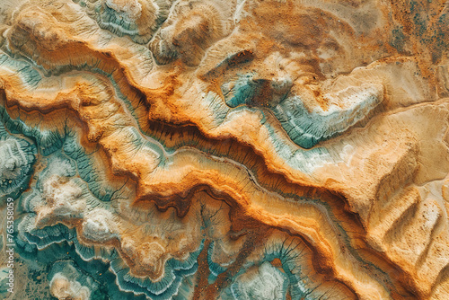 Aerial views of desert landscapes creating unique abstract visuals.
