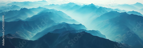 Overhead shots of mountain ranges showcasing abstract patterns. photo