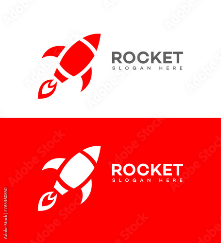 Fototapeta Naklejka Na Ścianę i Meble -  Rocket logo Icon Brand Identity Sign Symbol Template