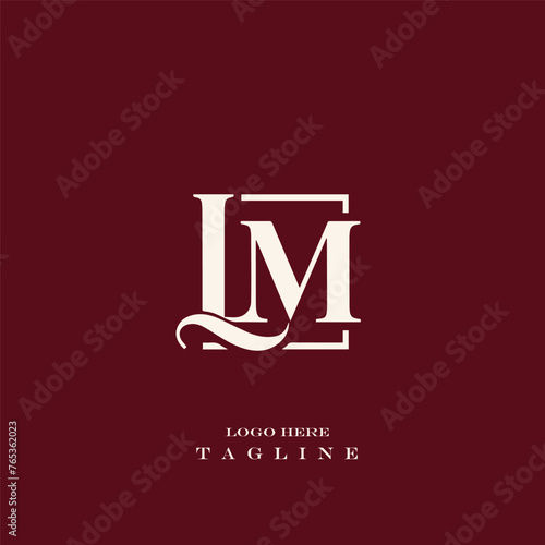 LM initial letter logo design