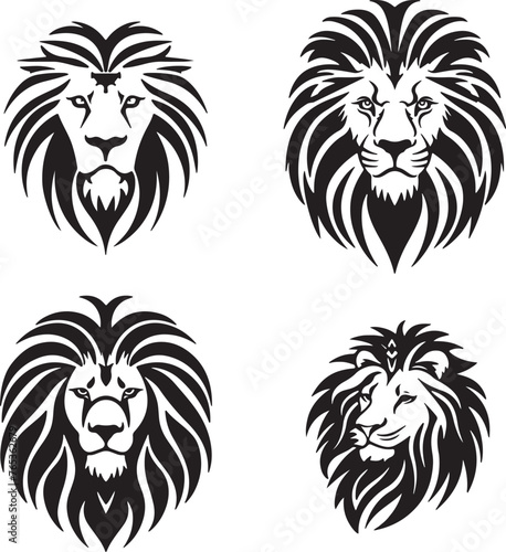  Logo on a transparent backdrop including a lion s head vector illustration-002