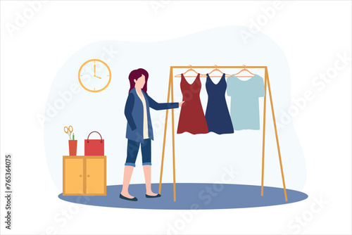 Fashion Designer Flat Design Illustration