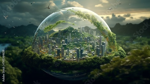 Green energy, Sustainable industry. Ecological sustainability.