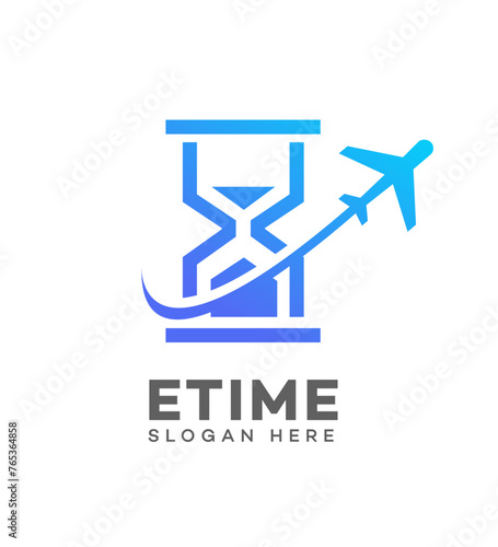 Time travel logo Icon Brand Identity Sign Symbol Template