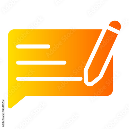 blogging gradient icon