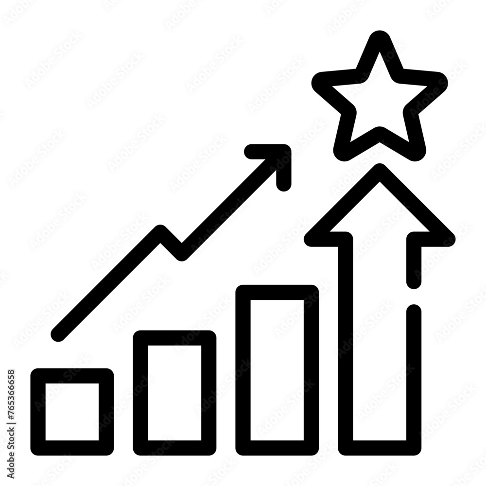 bar graph line icon bar graph line icon