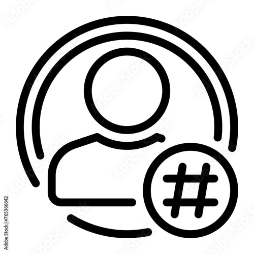 hashtag line icon