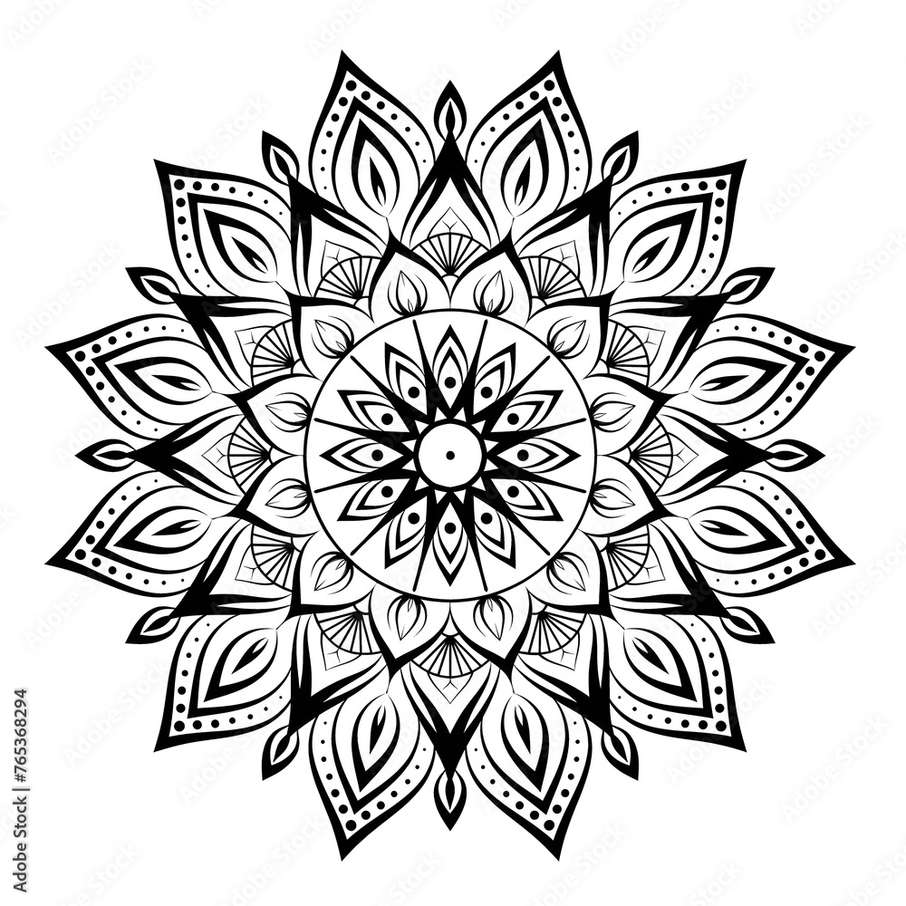 Mandala Coloring Page: Dive into Serene Creativity Mandala Coloring Page: Dive into Serene Creativity