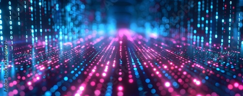 Wallpaper Mural AI digital futuristic technology abstract banner background illuminated by vibrant neon lights, forming a dynamic and interconnected network of systems Torontodigital.ca