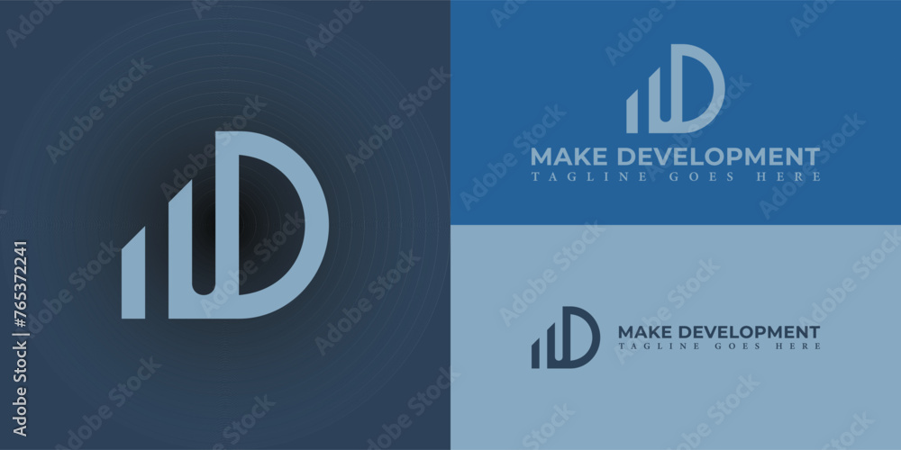 Abstract Initial letter MD or DM logo in soft blue color isolated on multiple background colors. Initial Letter Md logo applied for business and consulting company logo design inspiration template Abstract Initial letter MD or DM logo in soft blue color isolated on multiple background colors. Initial Letter Md logo applied for business and consulting company logo design inspiration template
