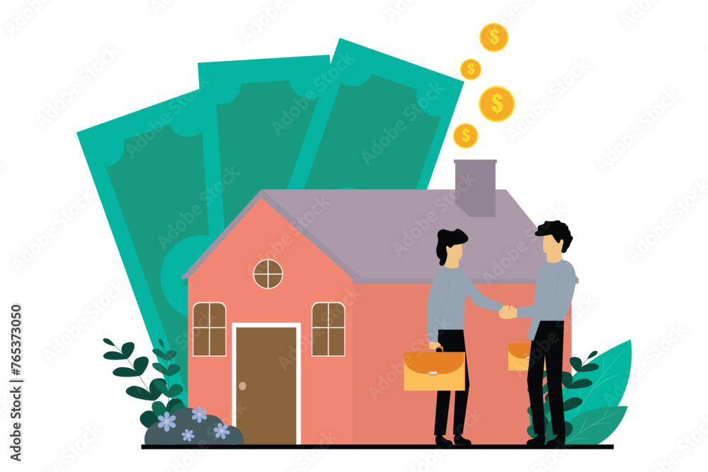 Real Estate Flat Illustration Design