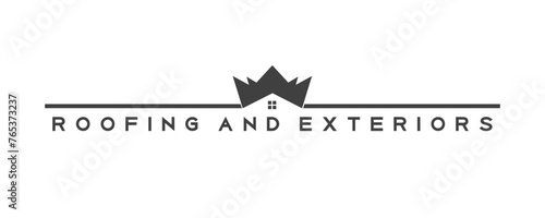 Roofing and exteriors crown logo.