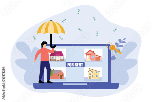 Real Estate Flat Illustration Design