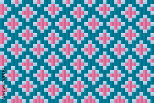 Seamless traditional woven pattern called Anyaman 