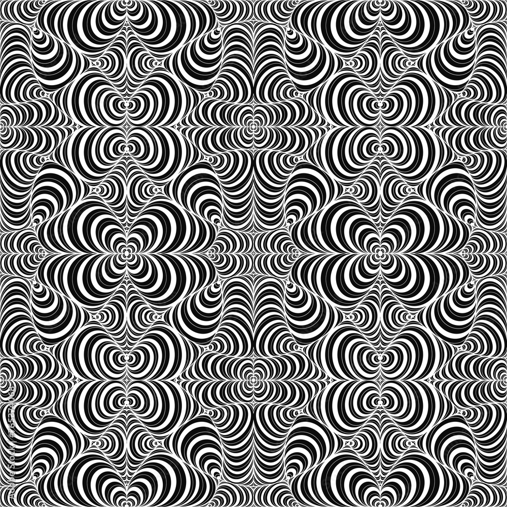 Abstract, Doodle, Doodle abstract lines consist of lines, curved soft line patterns, art, white lines with black background.