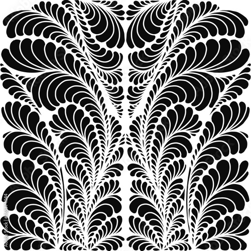 Abstract, Doodle, Doodle Abstract lines consist of lines, curved soft line patterns, line patterns composed of leaf patterns, art, white stripes with white background.