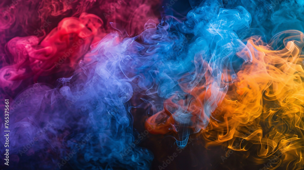 smoke on black background smoke on black background