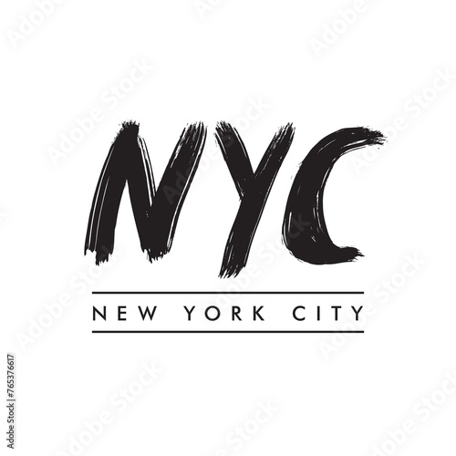 New York City lettering. NYC