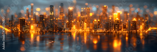 3D Model of a City with a Lighting System   Amazing view on hong kong city skyline from the victoria peak  china 