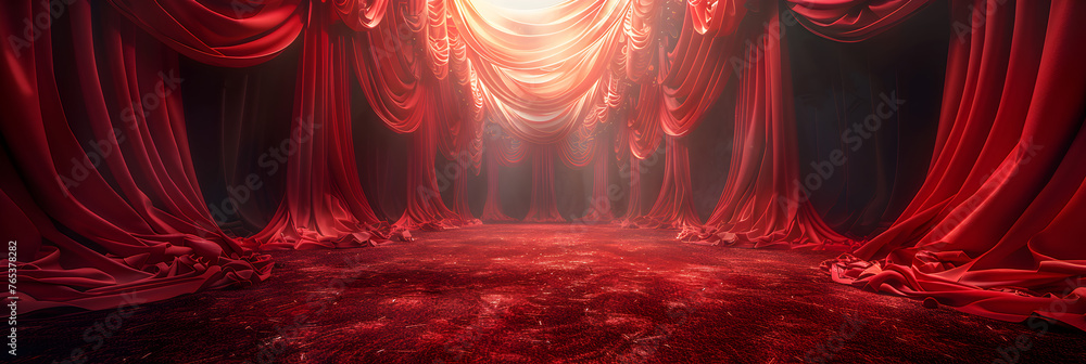 Compleion Rites Stage Background ward Ceremony Design Template Award Event, An empty stage engulfed in ...