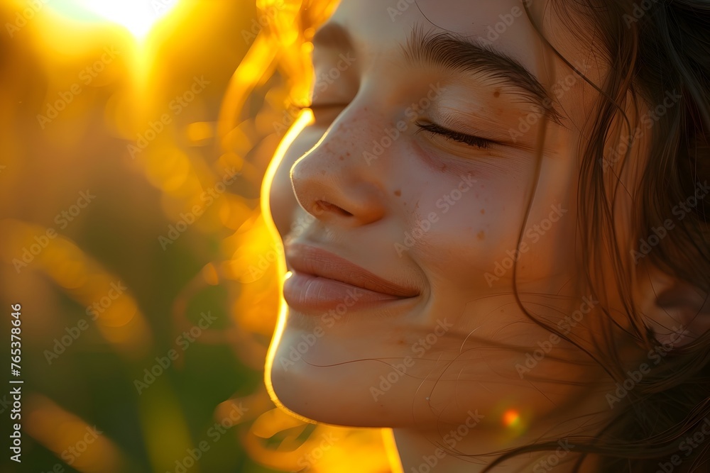 Savoring the Moment: A Genuine Expression of Contentment and Peace Savoring the Moment: A Genuine Expression of Contentment and Peace