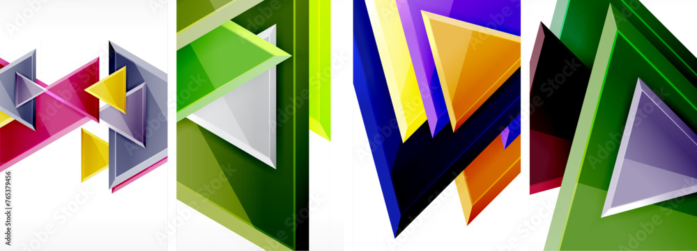 Triangle composition poster background set for wallpaper, business card, cover, poster, banner, brochure, header, website Triangle composition poster background set for wallpaper, business card, cover, poster, banner, brochure, header, website